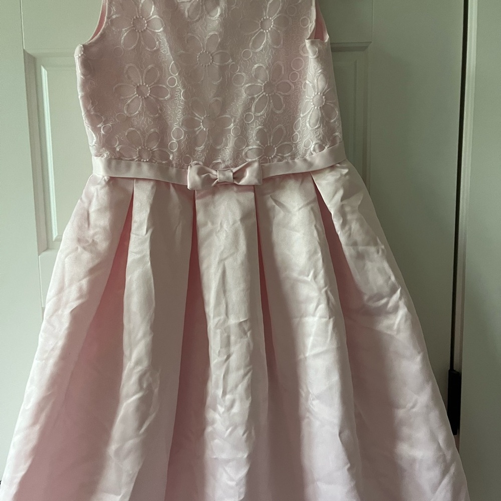 Elegant Pink Sleeveless Kids Dress